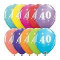 Mayflower Distributing 11 in. 40th Birthday A Round Latex Balloon 85937